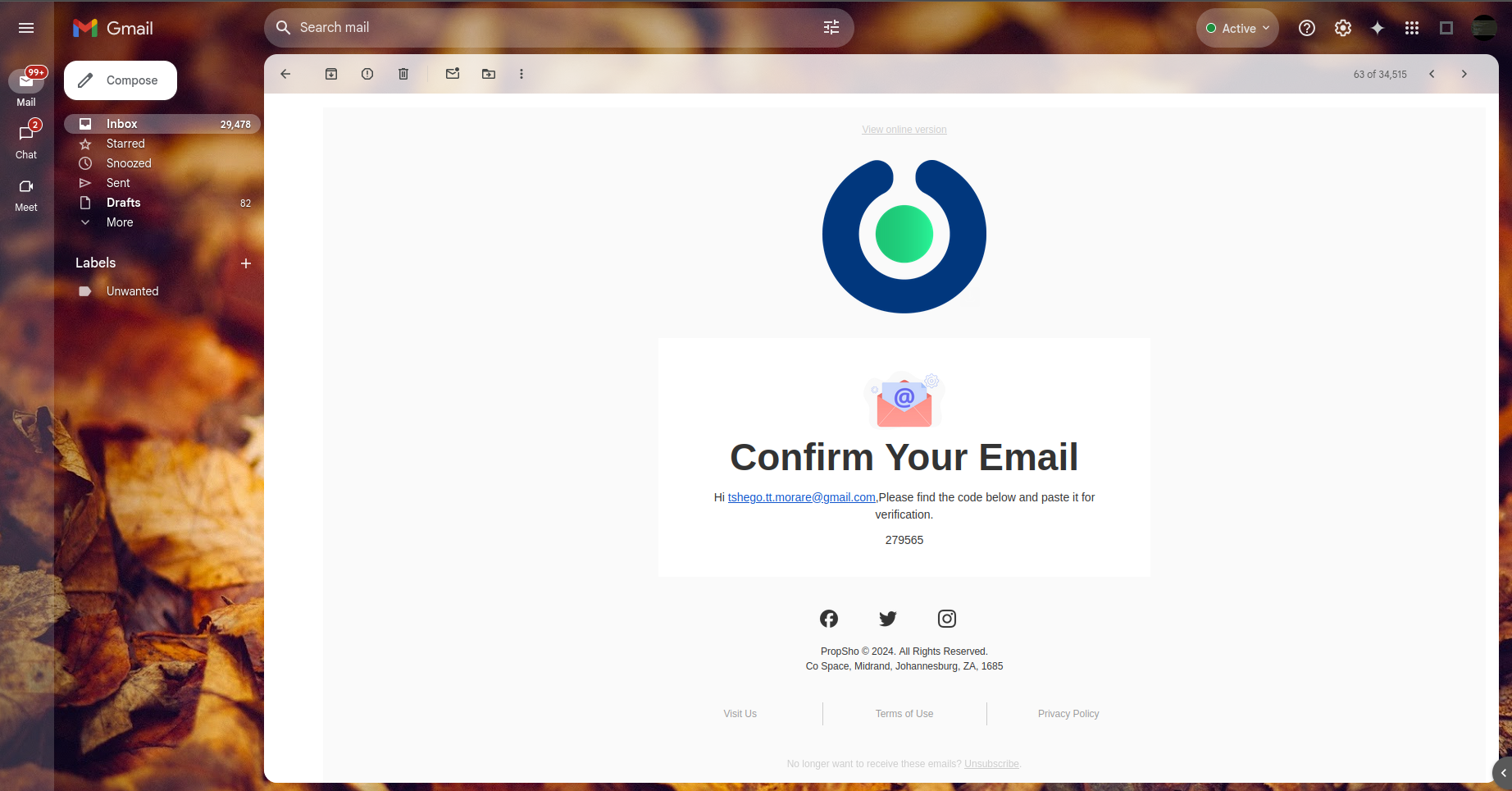 Sign Up Confirmation